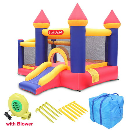 Air Blower Inflatable Bounce House 2 Room Kids Castle Jumper Slide Carry Bag